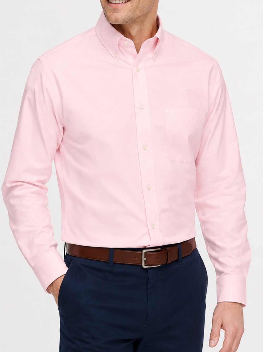 Lands' End Light Pink Oxford Button Down Shirt Medium 15½-33